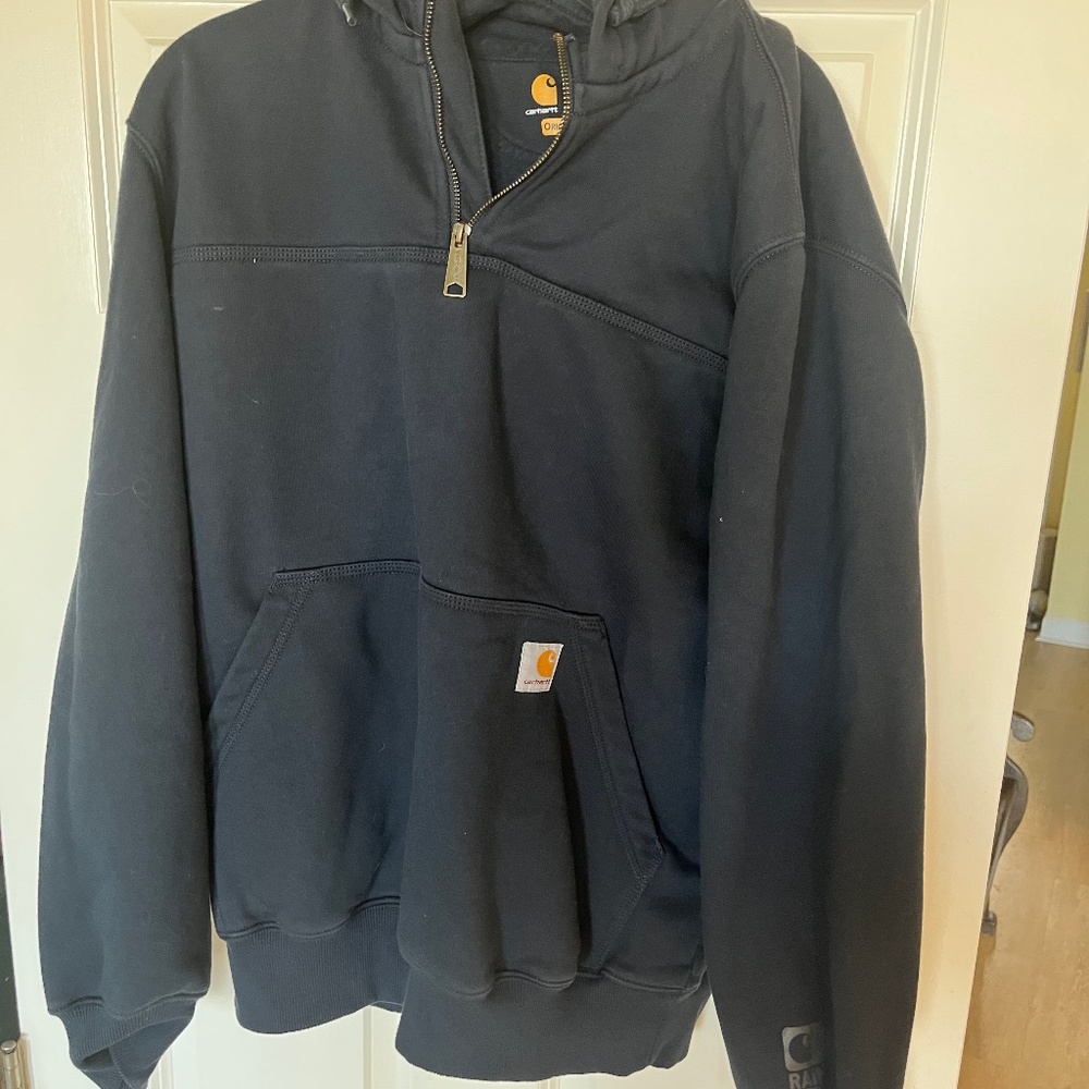Carhartt Black Quarter Zip Hooded Sweater